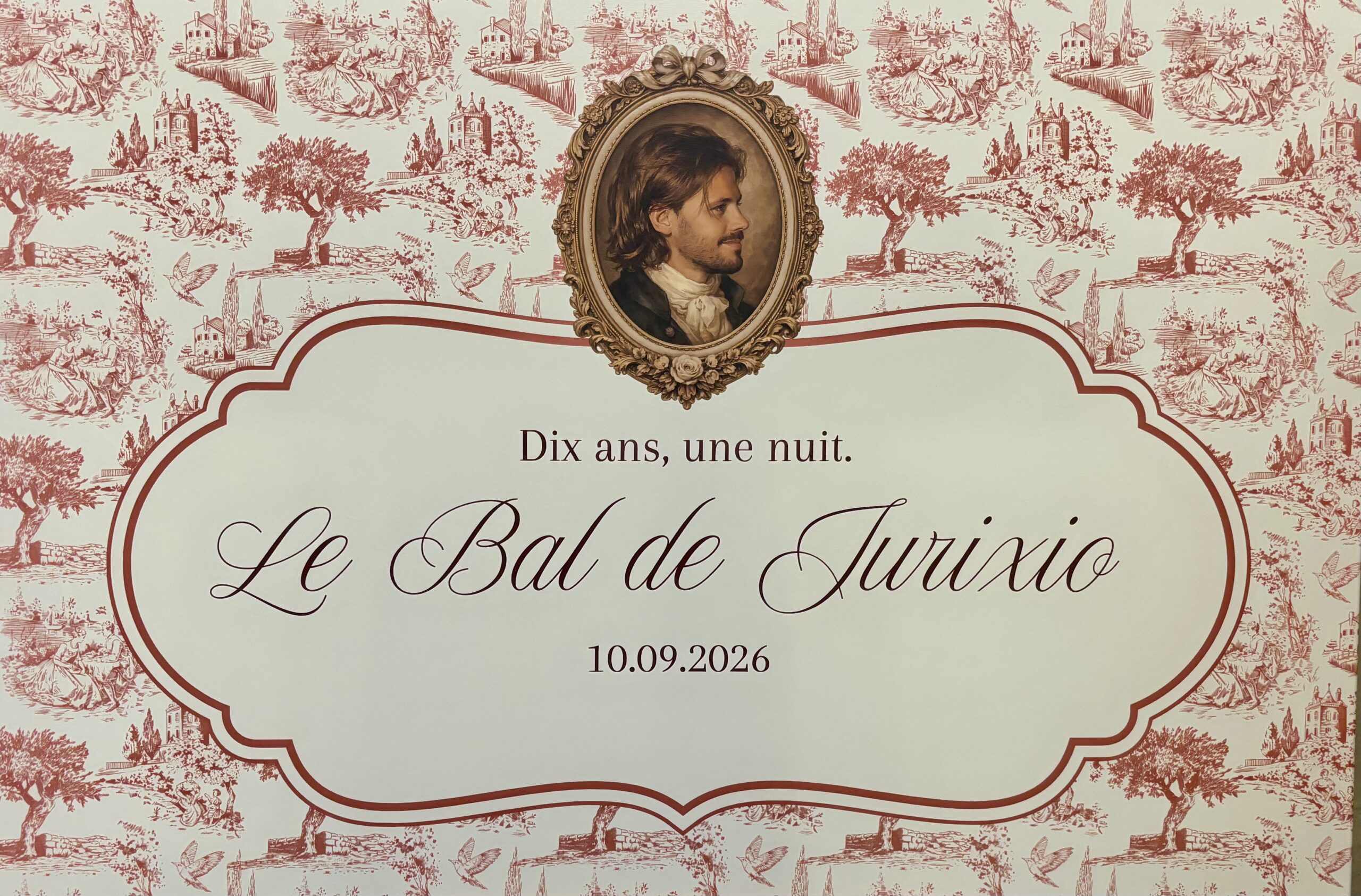 Affiche « Le Bal de Jurixio — Dix ans, une nuit », datée du 10 septembre 2026.